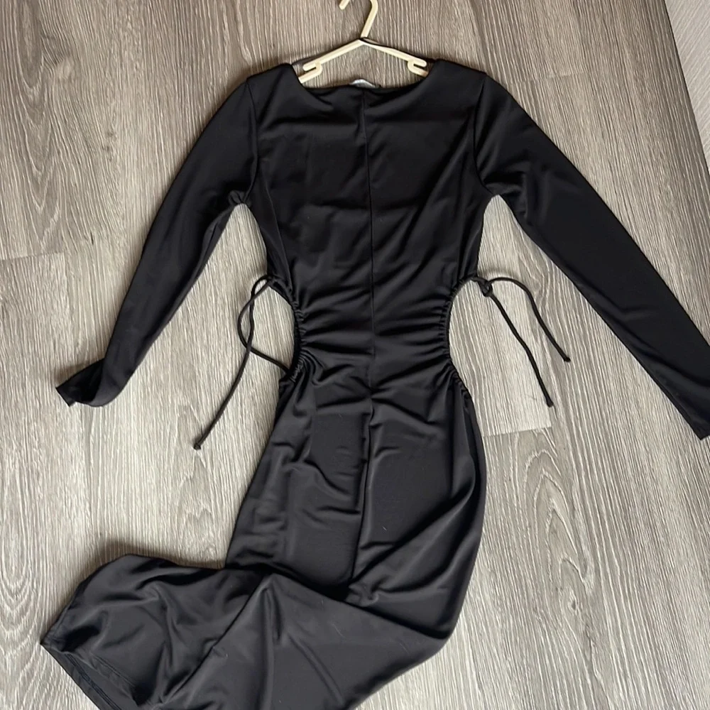 Zara black Midi Dress - Picture 4 of 5